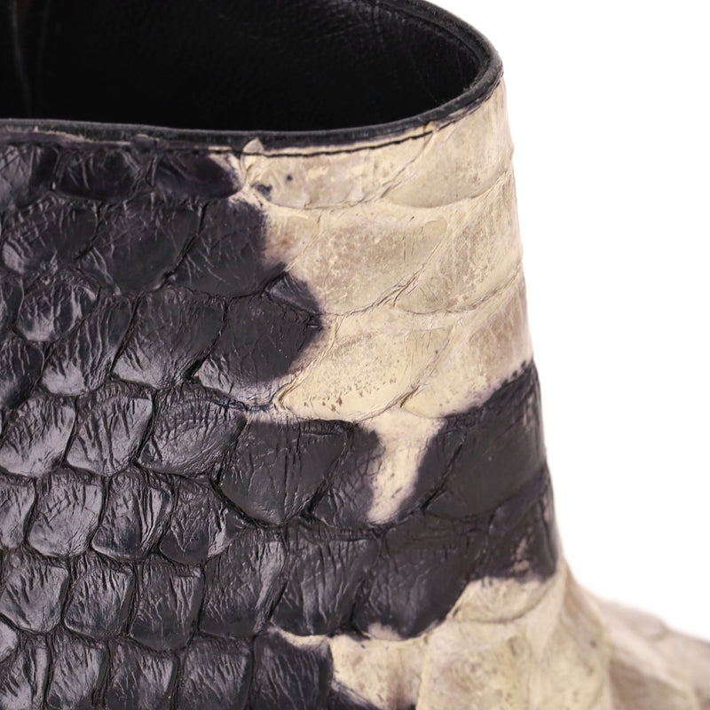 Saint Laurent Python Skin Ankle Boots. Size 37.5