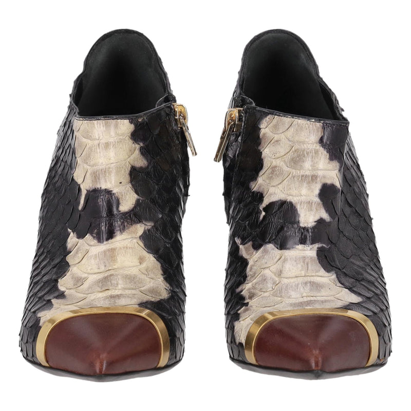 Saint Laurent Python Skin Ankle Boots. Size 37.5