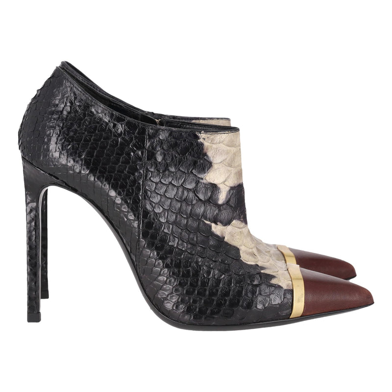 Saint Laurent Python Skin Ankle Boots. Size 37.5