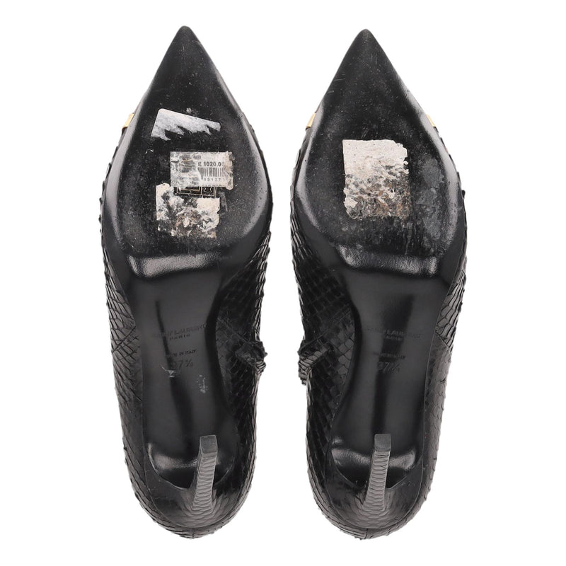 Saint Laurent Python Skin Ankle Boots. Size 37.5