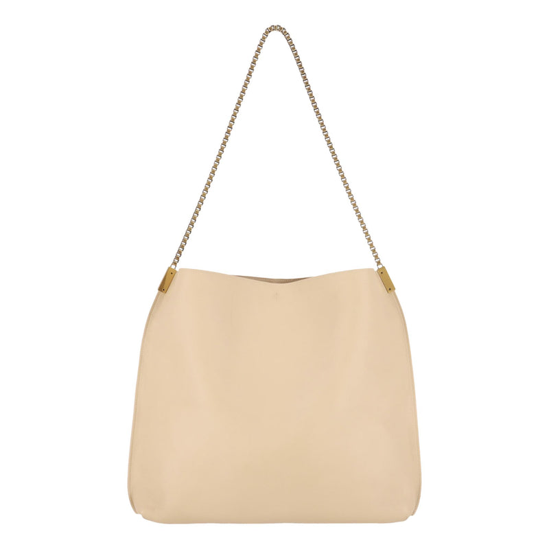 Saint Laurent Suzanne Leather Shoulder Bag With A Matching Pouch