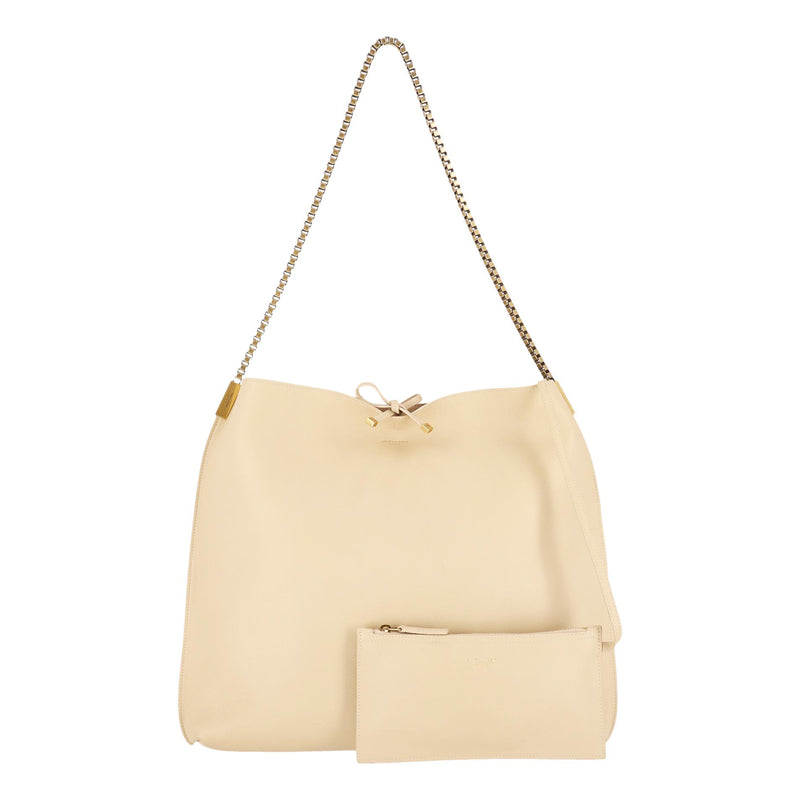 Saint Laurent Suzanne Leather Shoulder Bag With A Matching Pouch