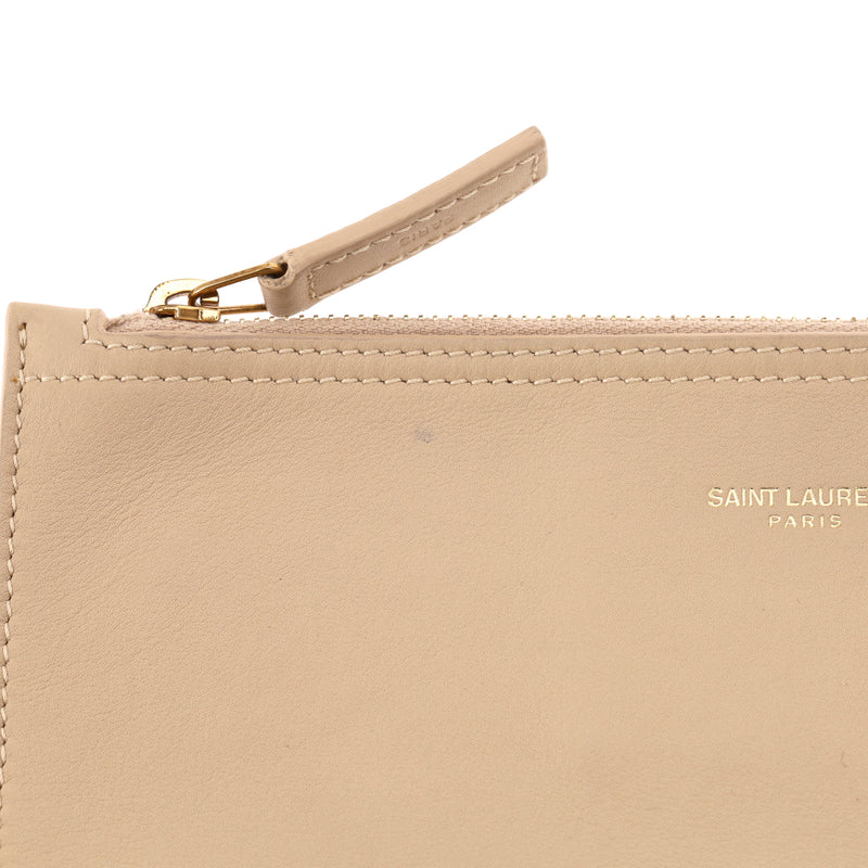 Saint Laurent Suzanne Leather Shoulder Bag With A Matching Pouch