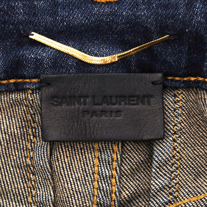 Saint Laurent High-Waisted Slim Jeans. Size W28