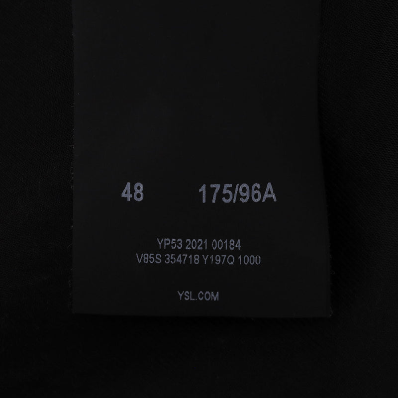 Saint Laurent Leather Trimmed Wool Teddy Bomber Jacket. Size 48FR
