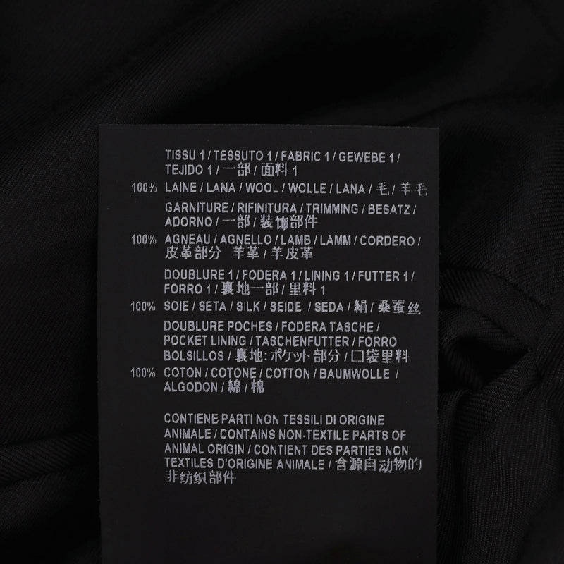 Saint Laurent Wool Jacket With Leather Trims. Size 34FR