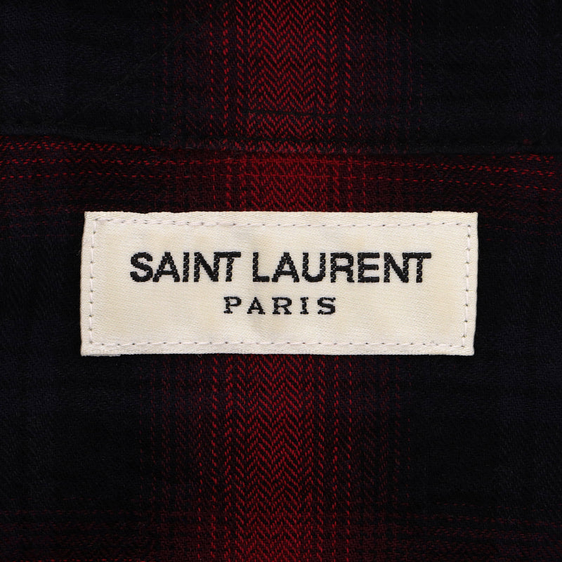 Saint Laurent Cotton Checked Shirt. Size XS