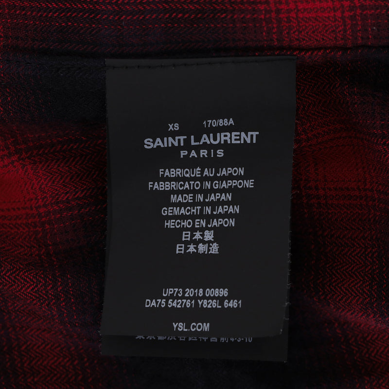 Saint Laurent Cotton Checked Shirt. Size XS