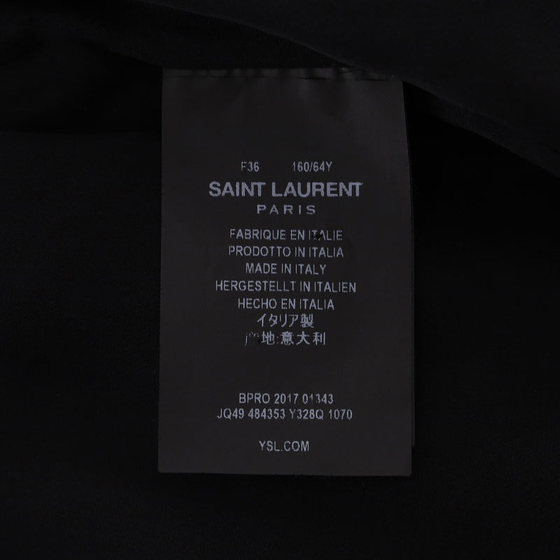 Saint Laurent Silk Blend Polka-Dot Ruffle Mini Dress. Size 36FR
