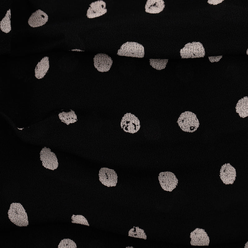 Saint Laurent Silk Blend Polka-Dot Ruffle Mini Dress. Size 36FR