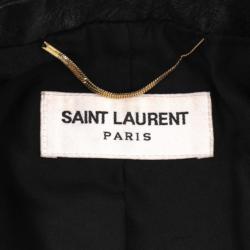 Saint Laurent Lambskin Leather Blazer. Size 36FR