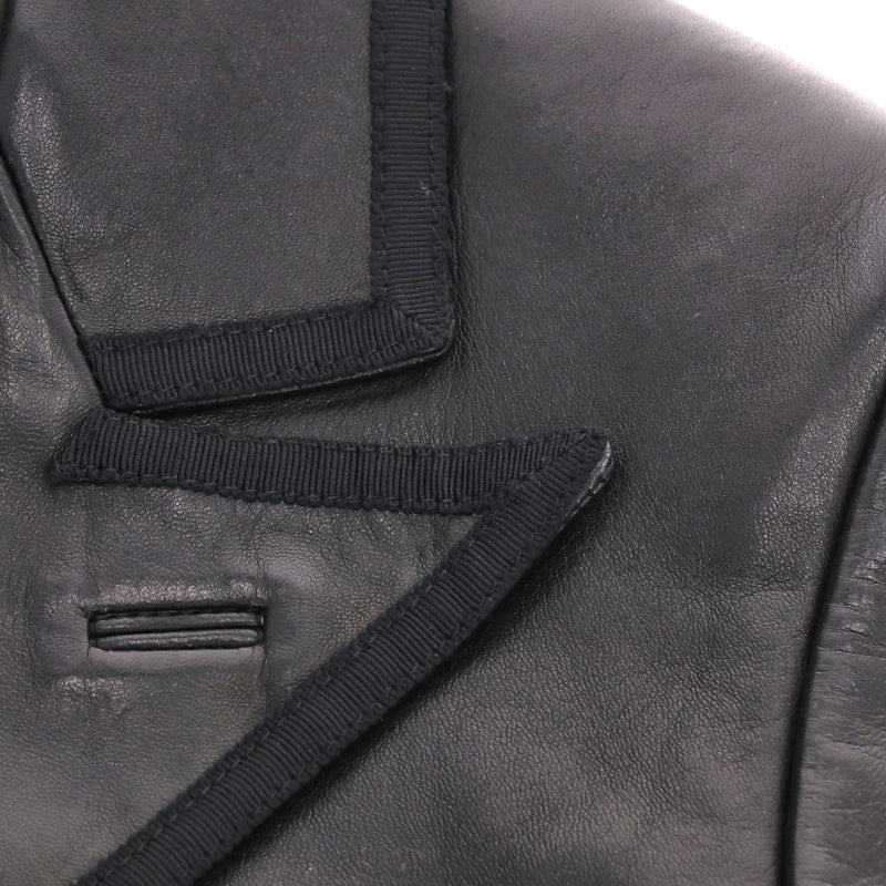 Saint Laurent Lambskin Leather Blazer. Size 36FR
