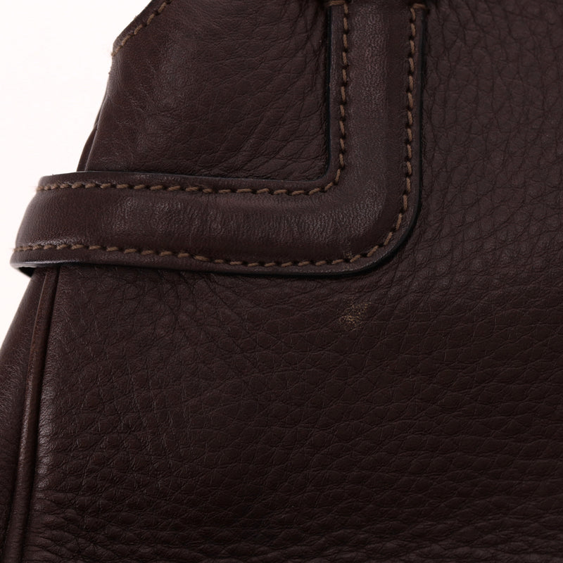Salvatore Ferragamo Grained Leather Drawstring Detail Shoulder Bag