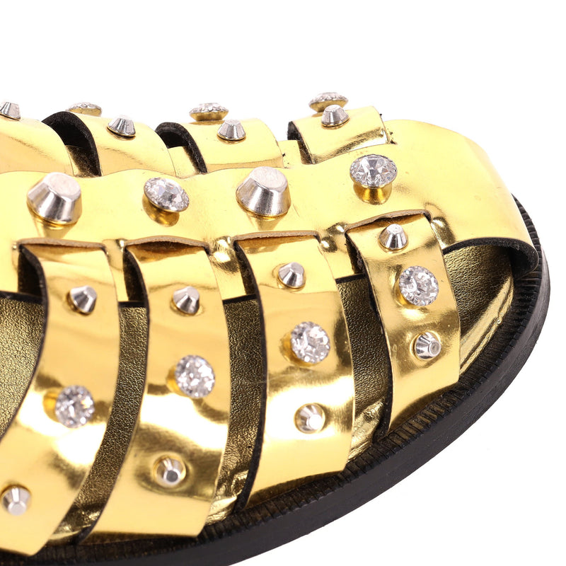 Sandro Olyma Studded Leather Cage Sandals. Size 37