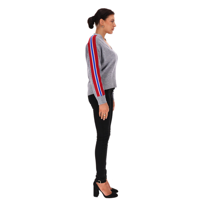Sandro Striped-Sleeve Wool Jumper. Size 1