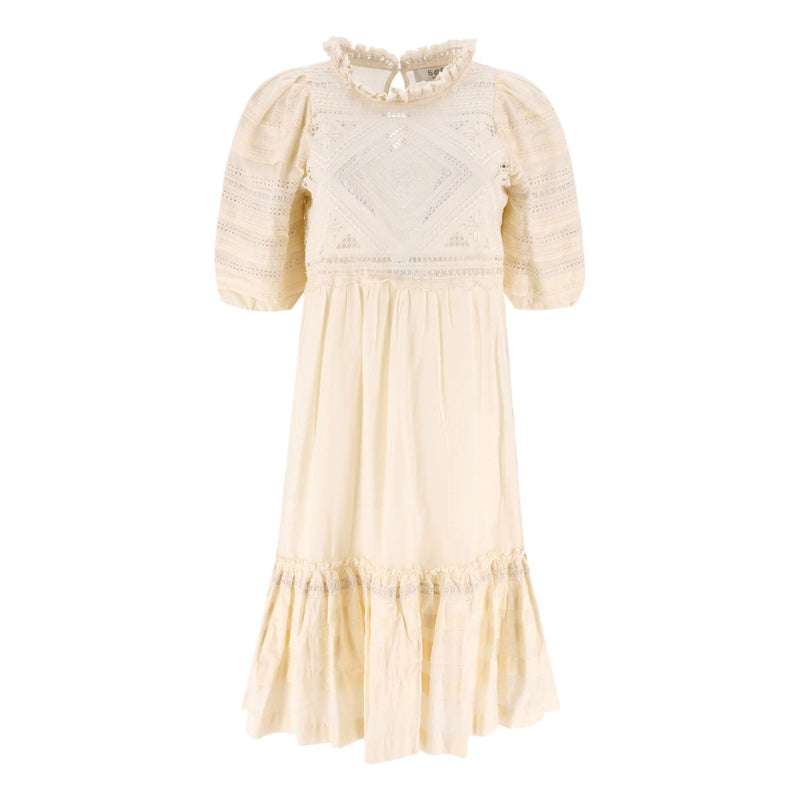 Sea Cotton Ruffle Embroidered Tiered Dress. Size 6US