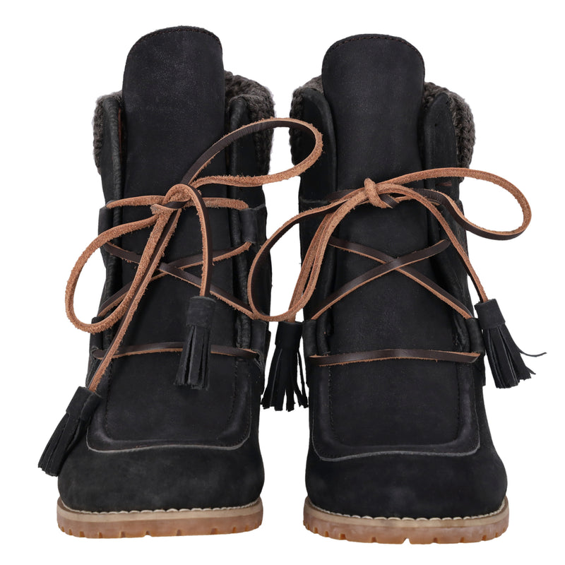 See By Chloe Suede Wedge Ankle Boots. Size 40