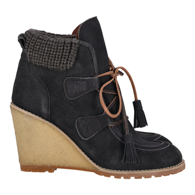 See By Chloe Suede Wedge Ankle Boots. Size 40