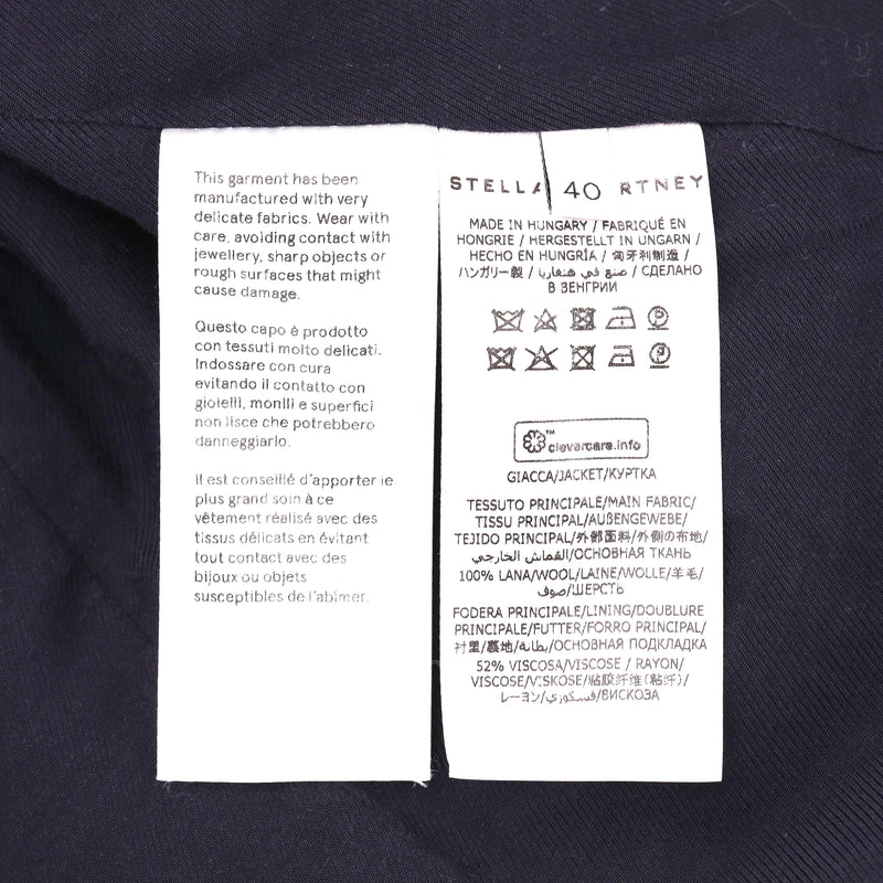 Stella McCartney Double-Breasted Wool Blazer. Size 40IT