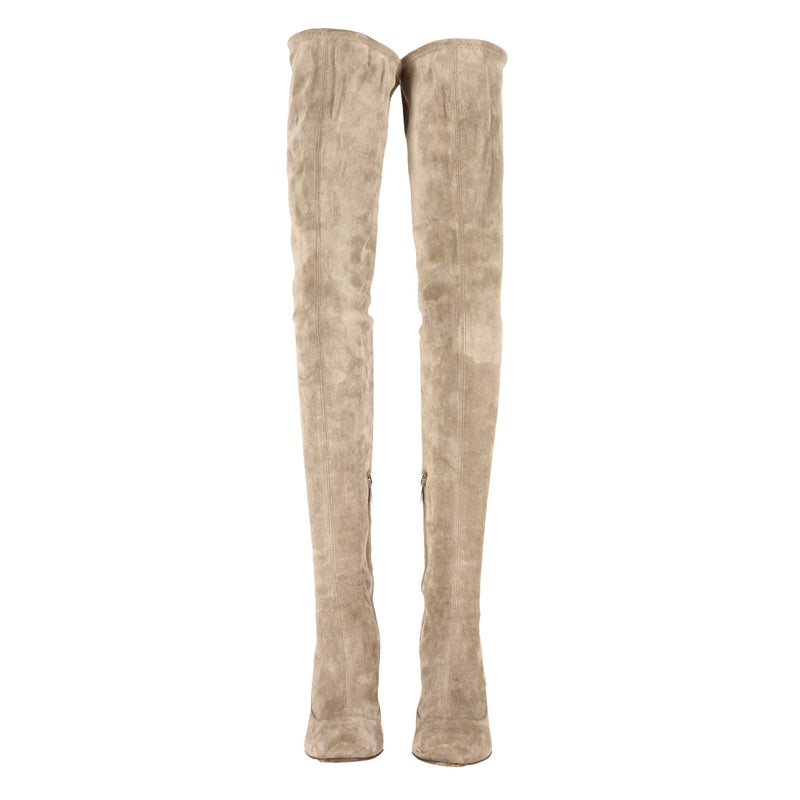 Sergio Rossi Over-The-Knee Suede Boots. Size 37.5