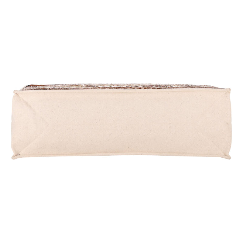 Shush London Hand-Beaded Canvas Logo Tote Bag With Bamboo Handles