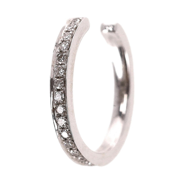 14k White Gold & Diamond Ear Cuff