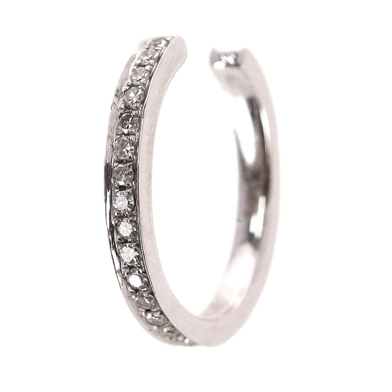 14k White Gold & Diamond Ear Cuff