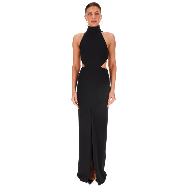 Solace London Halter Neck Open-Back Gown/Dress. Size 10UK