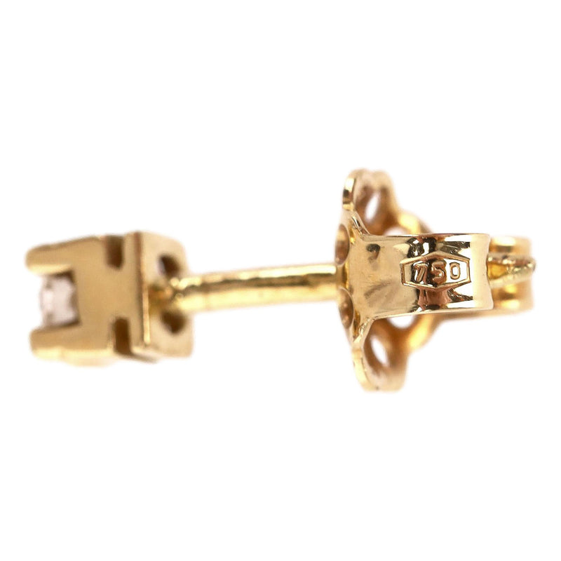 Diamond Solitaire Earrings Set In 18k Gold
