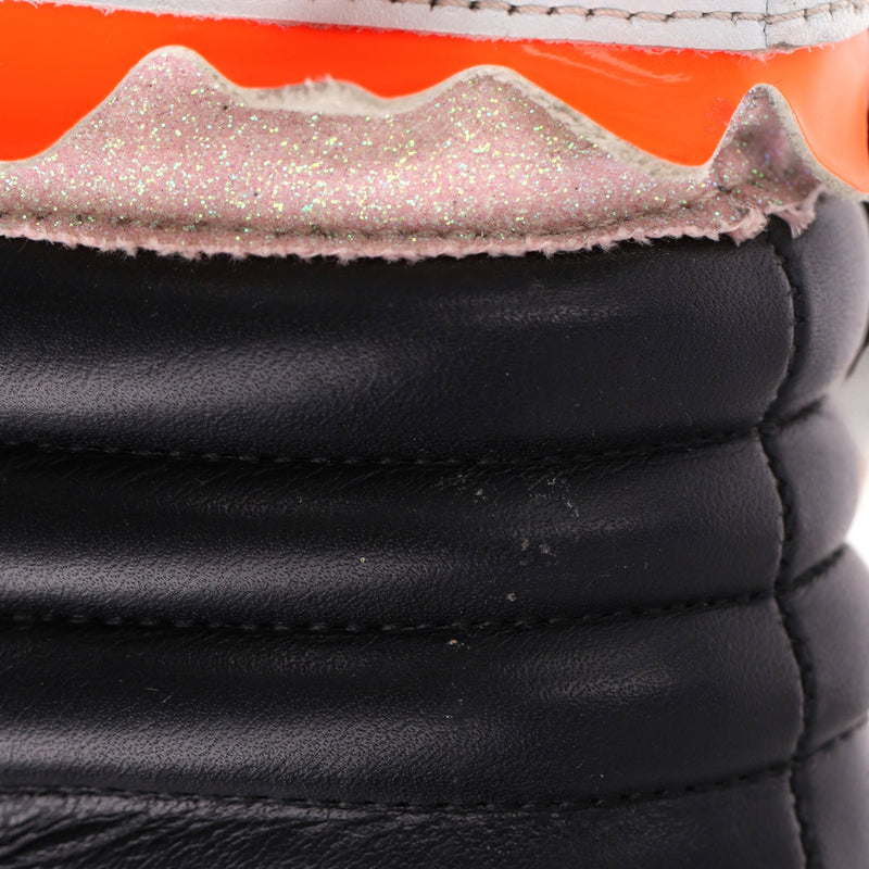 Sophia Webster Glitter-Detail Leather 'Riko' High-Top Sneakers. Size 37