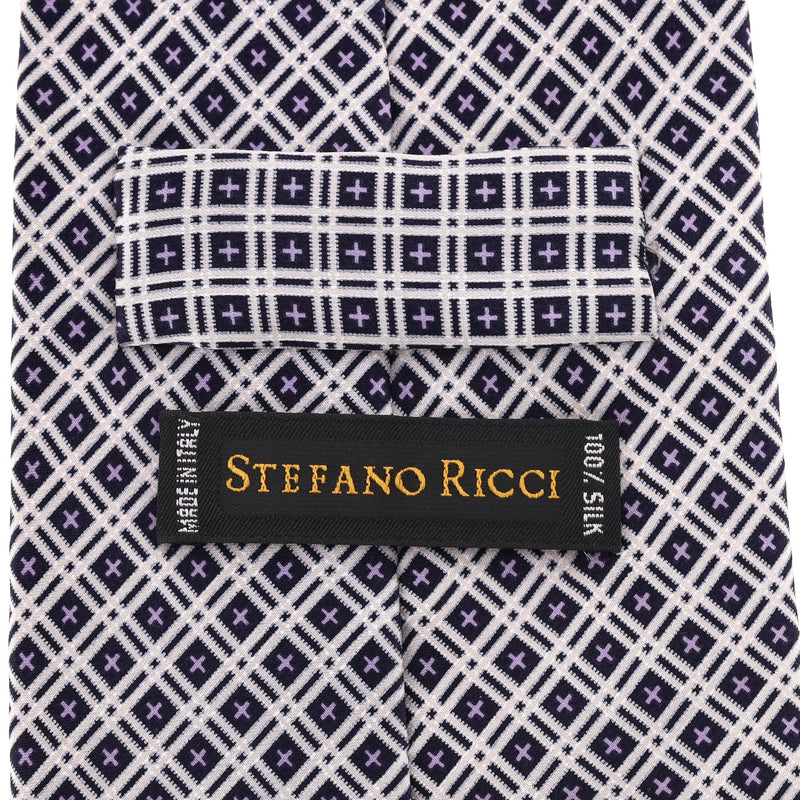 Stefano Ricci Printed Silk Tie With Swarovski Crystals