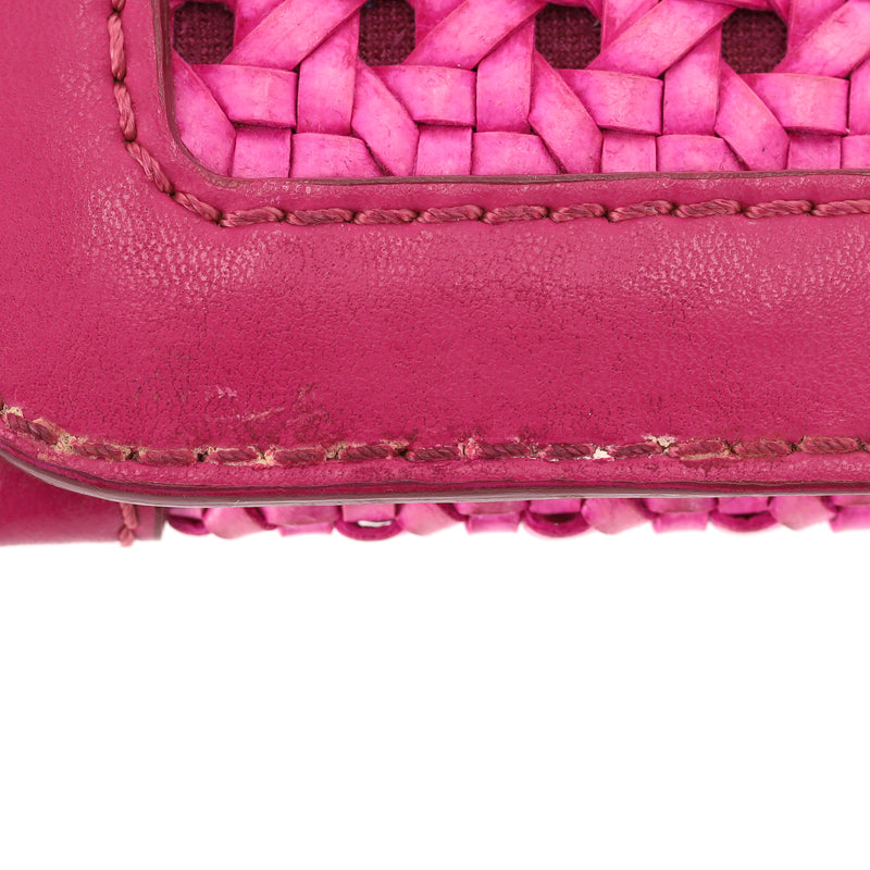 Stella McCartney Vegan Leather Woven Crossbody Bag