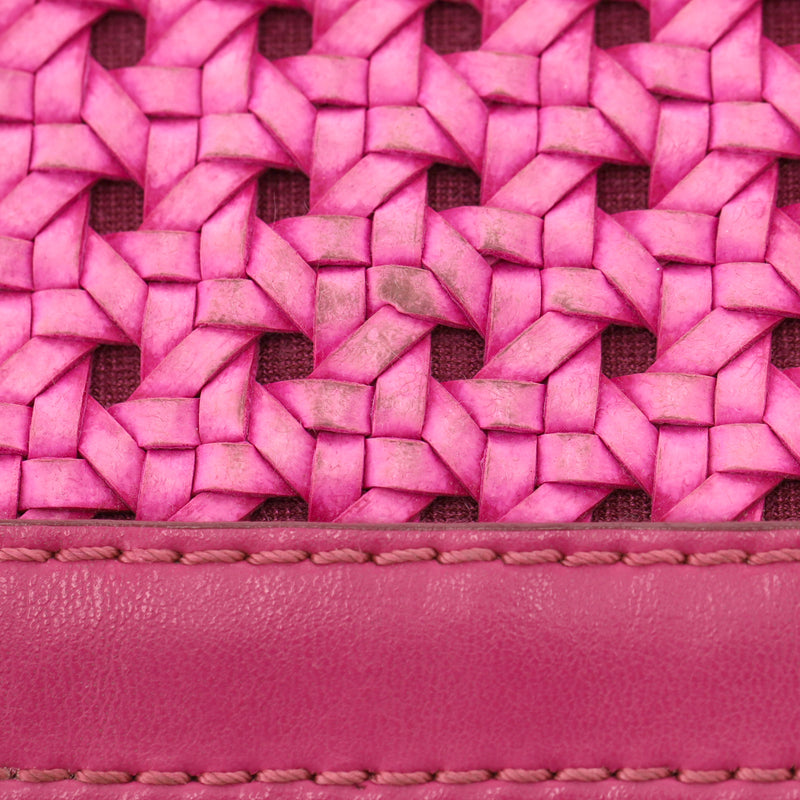 Stella McCartney Vegan Leather Woven Crossbody Bag