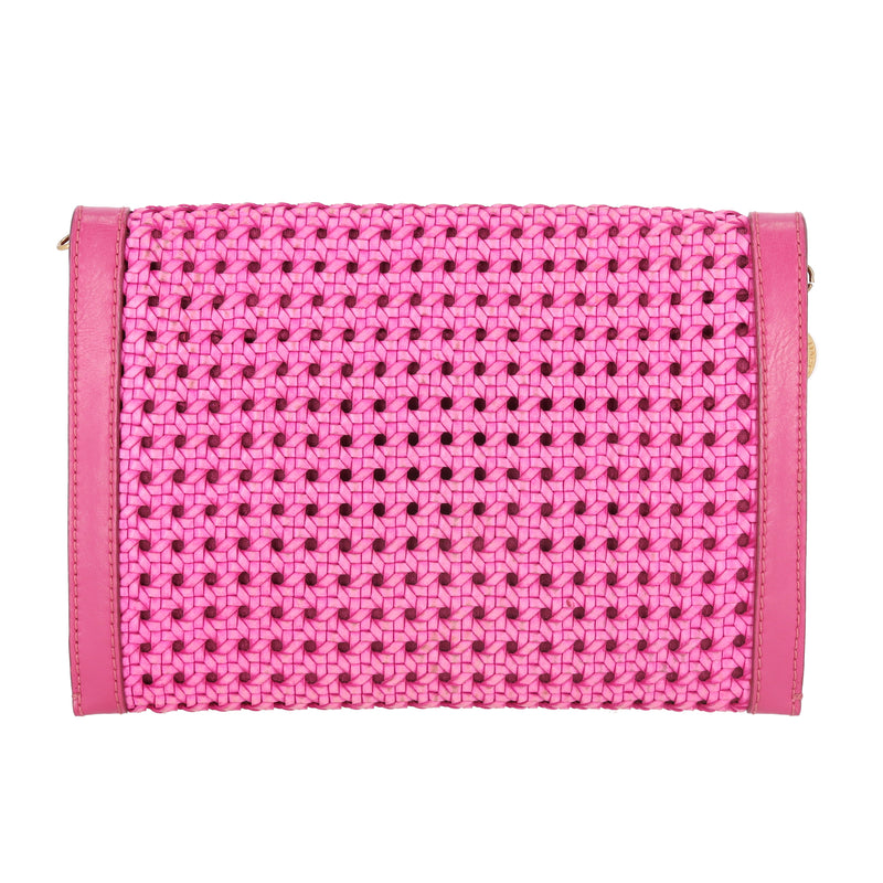 Stella McCartney Vegan Leather Woven Crossbody Bag