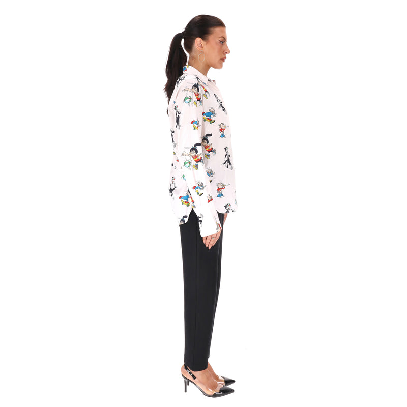 Stella McCartney Comic Print Cotton Shirt.Size 40IT