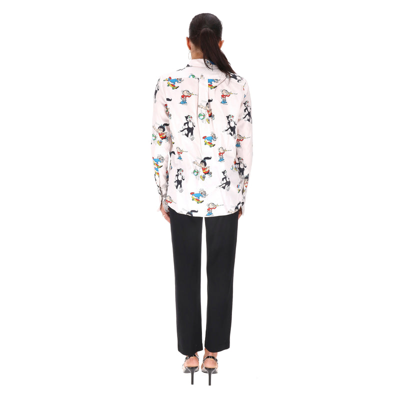 Stella McCartney Comic Print Cotton Shirt.Size 40IT