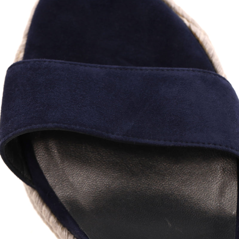 Stuart Weitzman 'Teddi' Suede Espadrille Wedge Sandals. Size 39.5