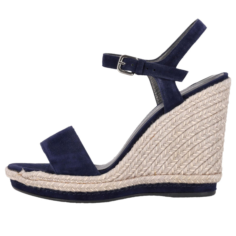 Stuart Weitzman 'Teddi' Suede Espadrille Wedge Sandals. Size 39.5