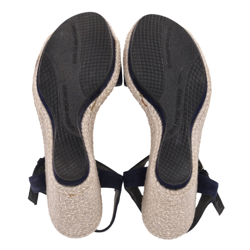 Stuart Weitzman 'Teddi' Suede Espadrille Wedge Sandals. Size 39.5