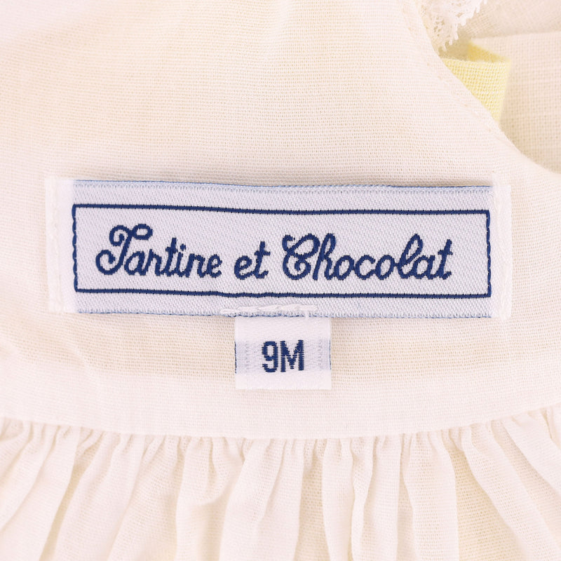 Tartine En Chocolat Baby Girl Striped Cotton Dress. Size 9M