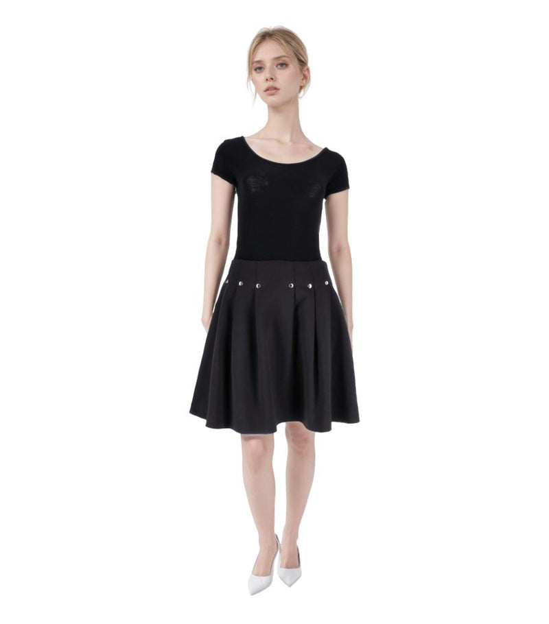 Louis Vuitton 'LV' Logo Rivet Mini Skirt. Size 34FR