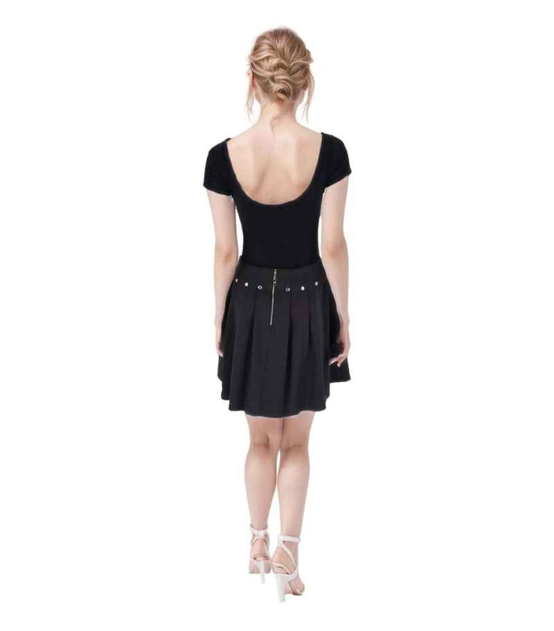 Louis Vuitton 'LV' Logo Rivet Mini Skirt. Size 34FR