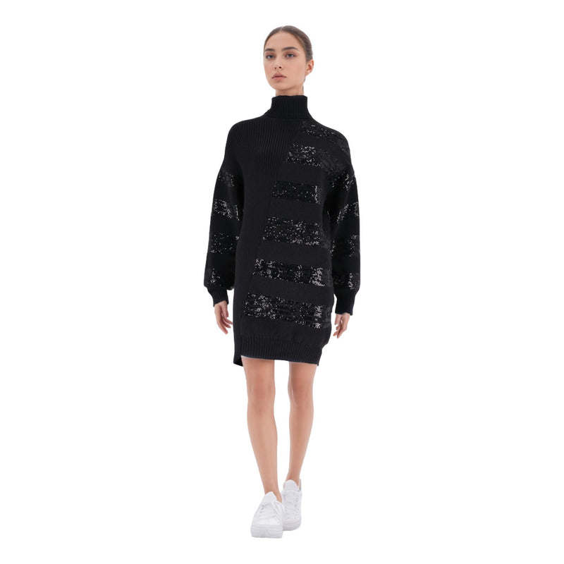 Louis Vuitton Sequin Embellished Knitted Wool Dress. Size 34FR