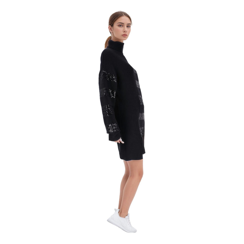 Louis Vuitton Sequin Embellished Knitted Wool Dress. Size 34FR