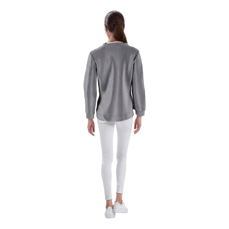 Fendi Karl Lagerfeld Embroidered Laminated Sweatshirt. Size 40IT