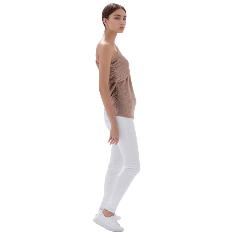L'Agence One-Shoulder Wool Blend Top. Size XS