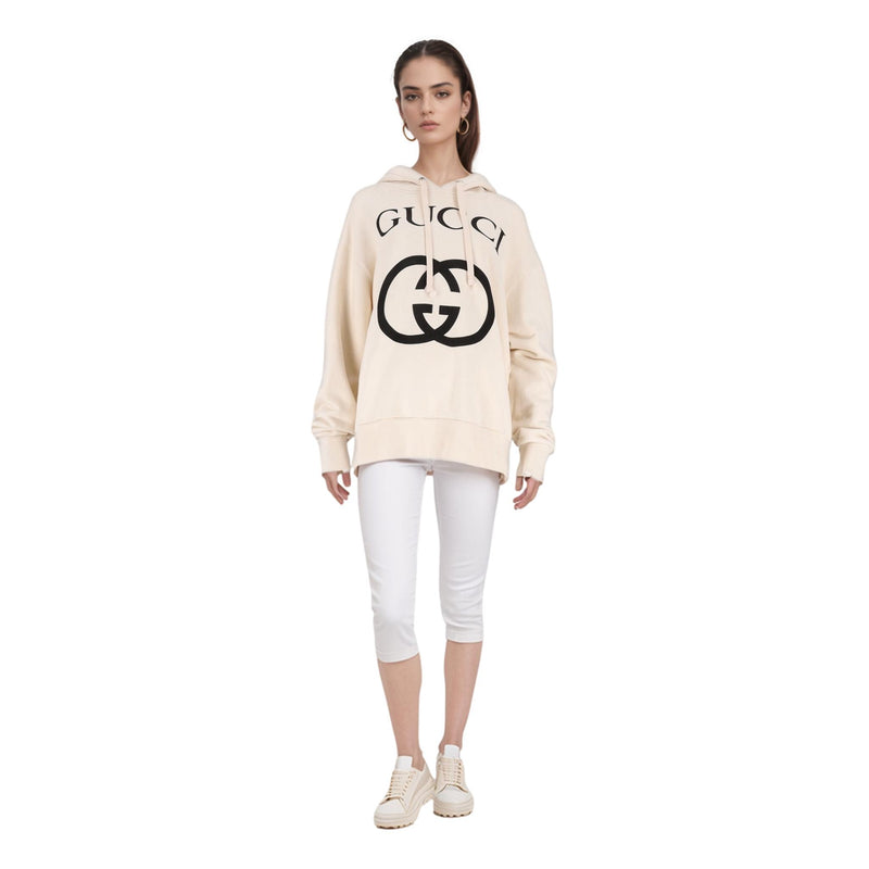 Gucci Cotton  Logo Hoodie. Size L