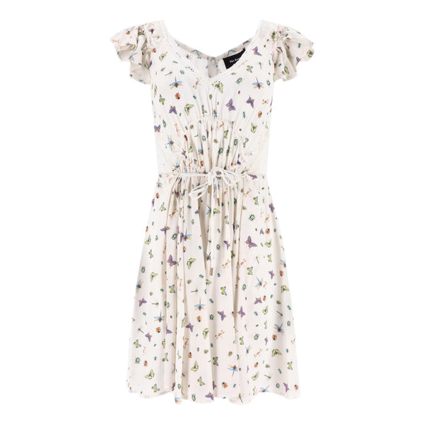 The Kooples Butterfly & Lady Bird Print Silk Dress. Size XXS