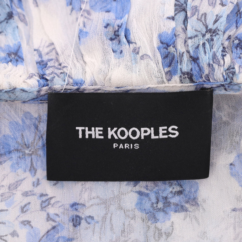 The Kooples Floral Frill Detail Sheer Top. Size 3
