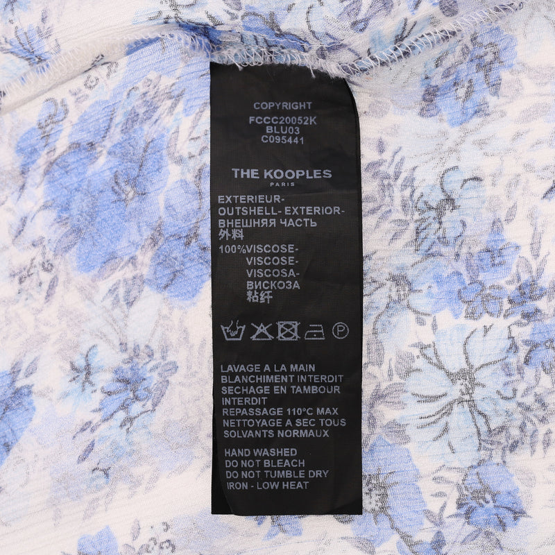 The Kooples Floral Frill Detail Sheer Top. Size 3